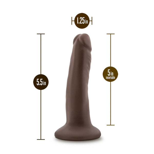 Dr. Skin Plus 5&quot; Posable Dildo Chocolate