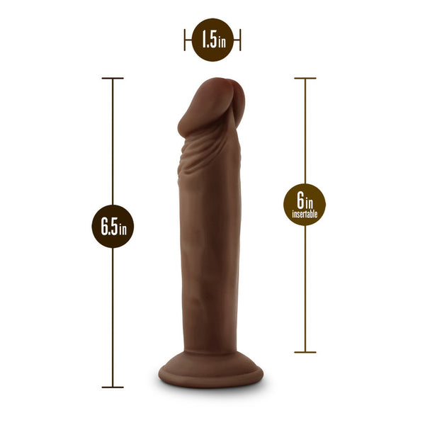 Dr. Skin Plus 6&quot; Posable Dildo Chocolate