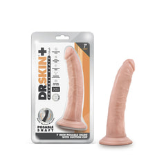 Dr. Skin Plus 7&quot; Posable Dildo Vanilla