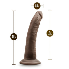Dr. Skin Plus 7&quot; Posable Dildo Chocolate