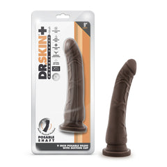 Dr. Skin Plus 9&quot; Posable Dildo Chocolate