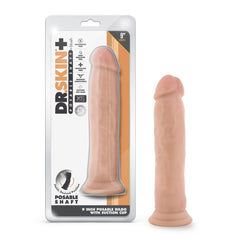 Dr. Skin Plus 9&quot; Posable Thick Dildo Vanilla
