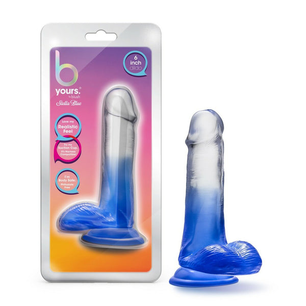 B Yours Stella Blue 6&quot; Dildo Blue