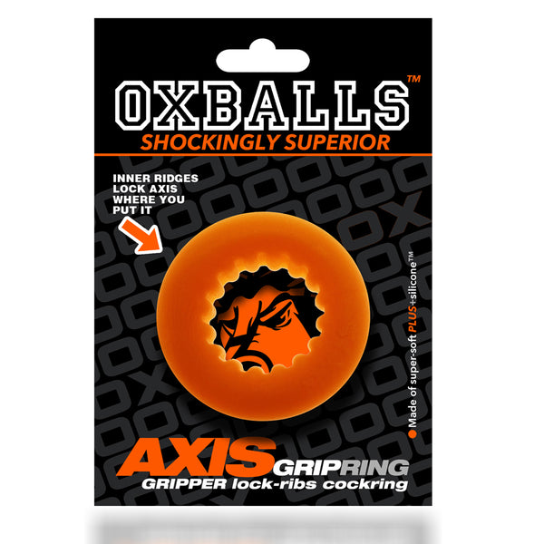 Axis Rib Griphold Cockring Orange Ice