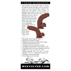 Real Supple Poseable Girthy Dark 8.5&quot;