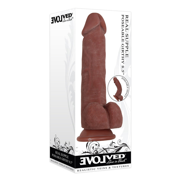 Real Supple Poseable Girthy Dark 8.5&quot;