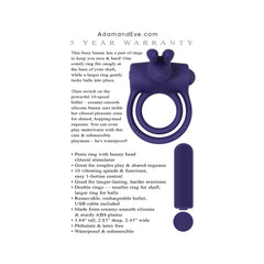 Adam & Eve Silicone Rechargeable Rabbit Ring