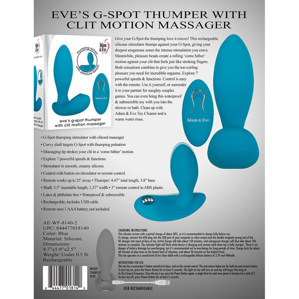 Eve&#39;s G-Spot Thumper With Clit Motion Massager
