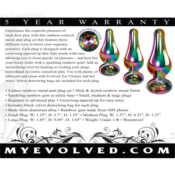 Rainbow Metal Plug Set