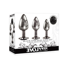 Black Gem Anal Plug Set