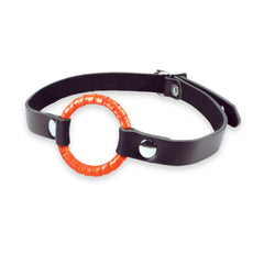 The 9&#39;s Orange Is The New Black Blow Gag Open Mouth Leather Gag