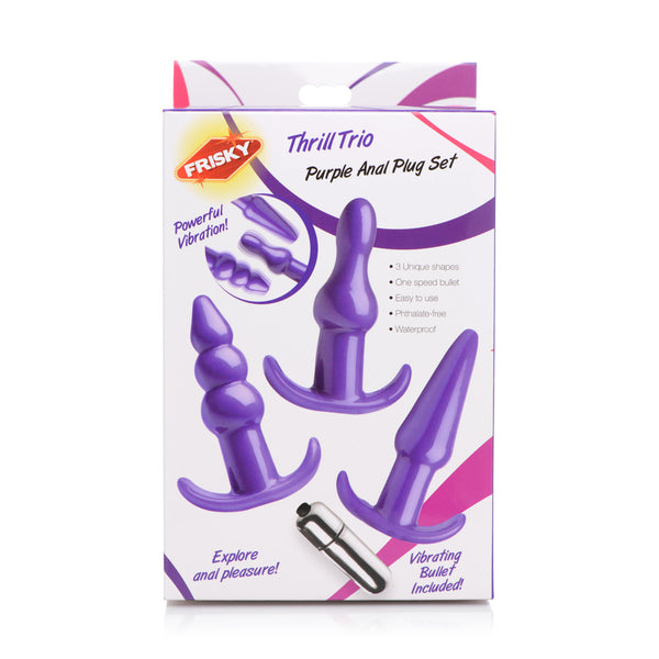 Frisky Thrill Trio Anal Plug Set Purple
