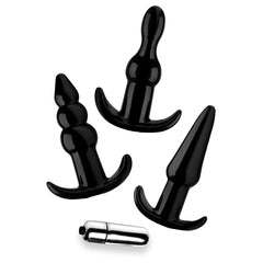 Frisky Thrill Trio Anal Plug Set Black