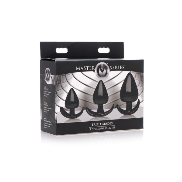 Master Series Triple Spades 3 Piece Anal Plug Set