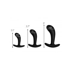 Master Series Dark Delights 3 Piece Curved Anal Trainer Set