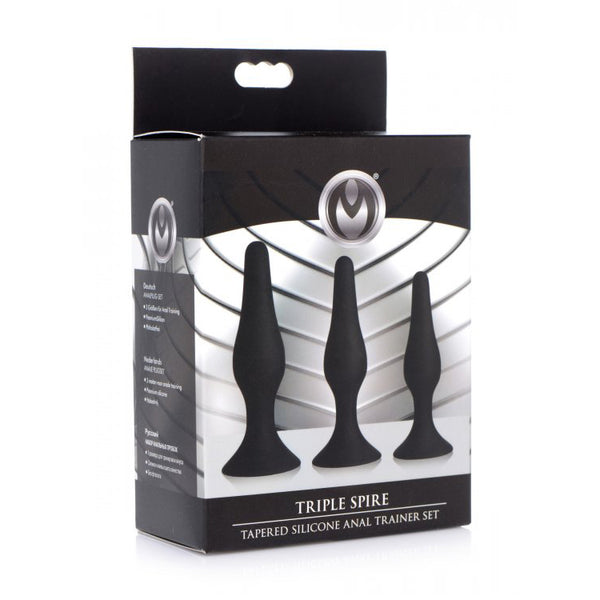 Master Series Triple Spire Tapered Silicone Anal Trainer Set Of 3