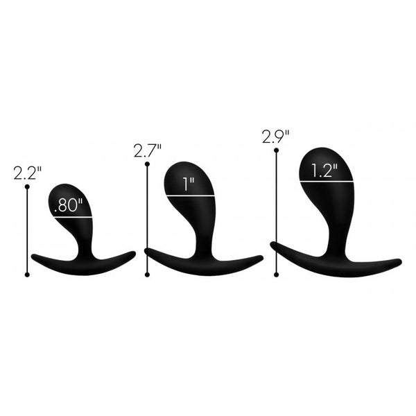 Master Series Dark Droplets 3 Piece Curved Anal Trainer Set