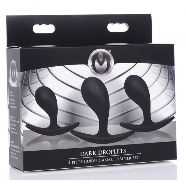 Master Series Dark Droplets 3 Piece Curved Anal Trainer Set