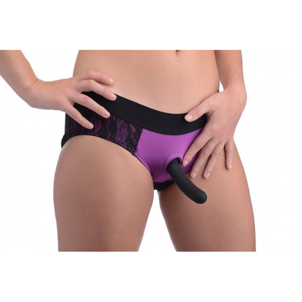 Strap U Lace Envy Pegging Set Purple/Black