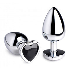 Booty Sparks Black Heart Gem Large Anal Plug