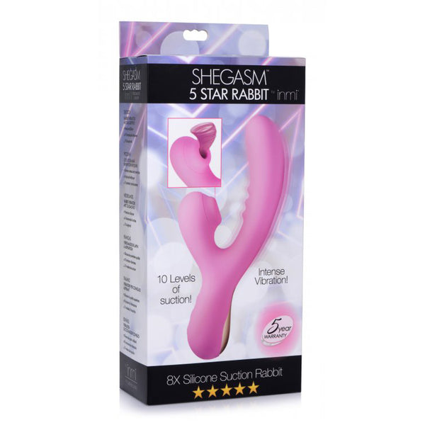 Inmi Shegasm 8X Silicone Suction Rabbit Pink