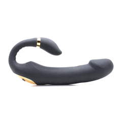 Inmi 10X Pleasure Pose Come Hither Silicone Vibrator With Poseable Clit Stimulator