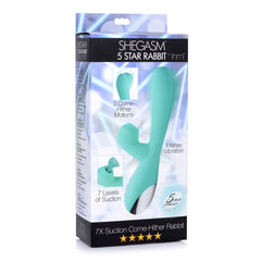 Shegasm Suction Come Hither Rabbit Teal