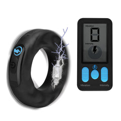 Zeus Electrosex E-Stim Pro Silicone Vibrating Cock Ring With Remote Control