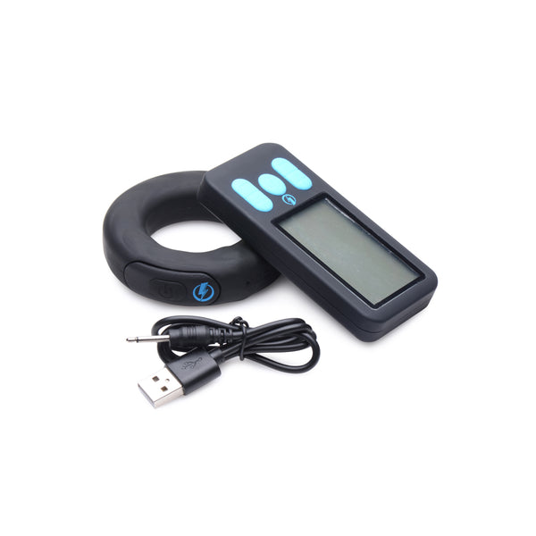 Zeus Electrosex E-Stim Pro Silicone Vibrating Cock Ring With Remote Control