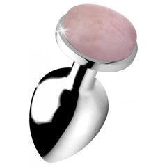 Booty Sparks Gemstones Rose Quartz Gem Large Anal Plug