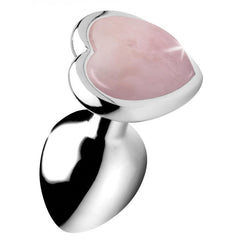 Booty Sparks Gemstones Rose Quartz Heart Small Anal Plug