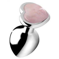 Booty Sparks Gemstones Rose Quartz Heart Medium Anal Plug