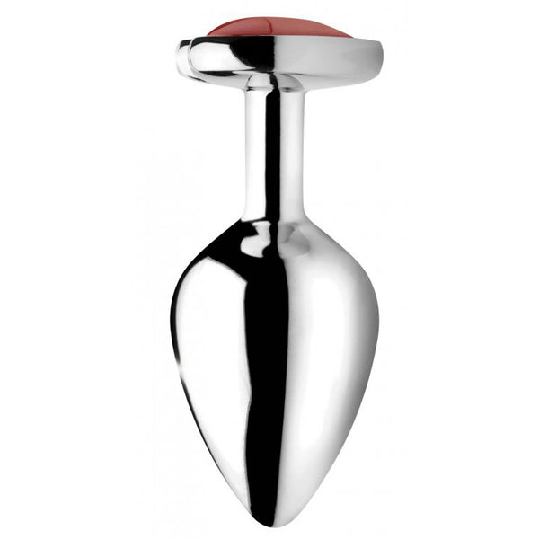 Booty Sparks Gemstones Red Jasper Heart Medium Anal Plug