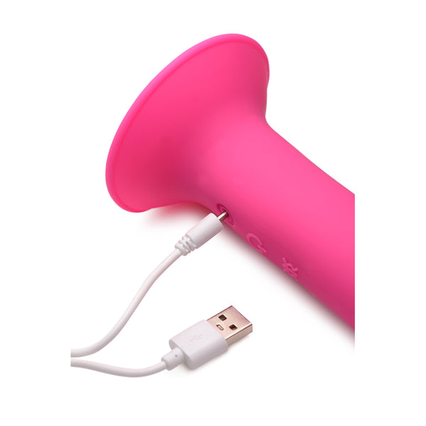 Squeeze-It 10X Squeezable Vibrating Dildo Pink