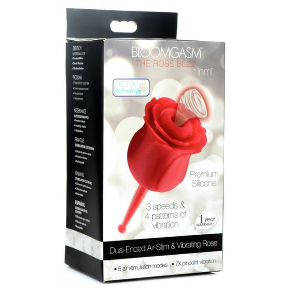 Inmi Bloomgasm Rose Buzz 7X Silicone Clit Stimulator And Vibrator