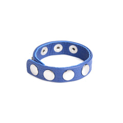 Strict Leather Cock Gear Leather Speed Snap Cock Ring Blue