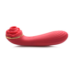 Inmi Bloomgasm Passion Petals 10X Silicone Suction Rose Vibrator Red