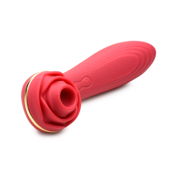 Inmi Bloomgasm Passion Petals 10X Silicone Suction Rose Vibrator Red