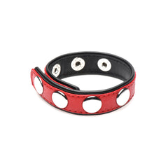 Strict Leather Cock Gear Leather Speed Snap Cock Ring Red