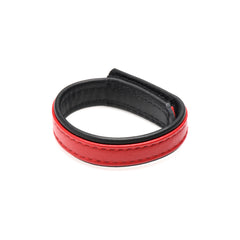 Strict Leather Cock Gear Velcro Leather Cock Ring Red
