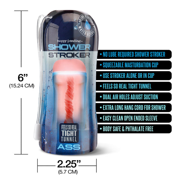Happy :) Ending Shower Stroker Self Lubricating Ass
