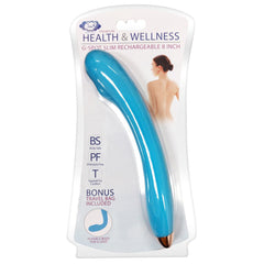 Cloud 9 Health & Wellness Rechargeable G-Spot Slim 8&quot; Single Motor Aqua Blue