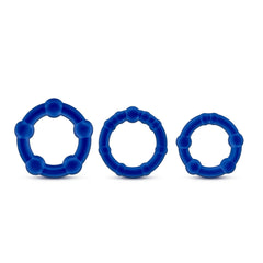 Stay Hard Beaded Cockrings Blue