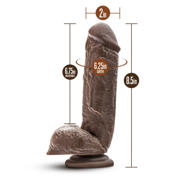 Dr.Skin Mr.D 8.5&quot; Dildo With Suction Cup Chocolate