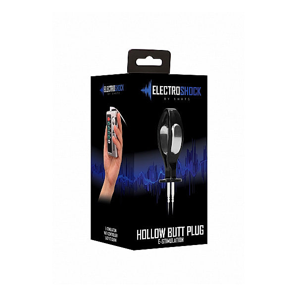 E-Stim Hollow Butt Plug Black